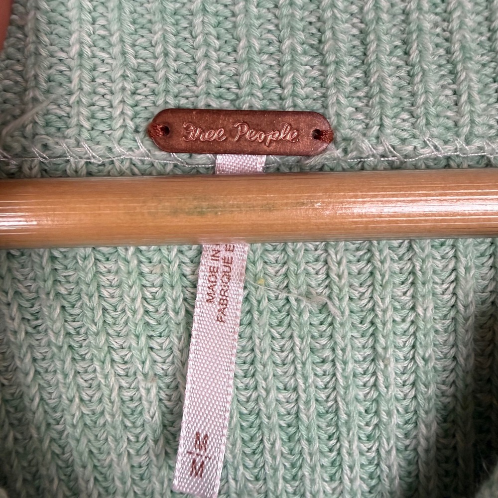Free People Mint Too Good‎ Mock Neck Pullover Sweater Opaline - Picture 12 of 14